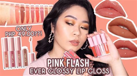 Pink Flash Lip Gloss Ever Glossy Lip Gloss Review And Swatches