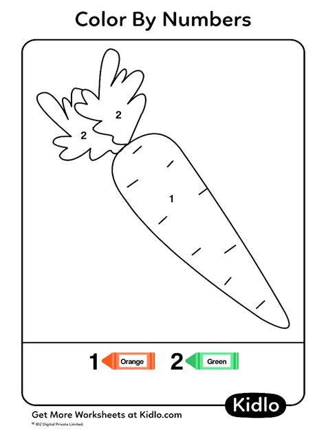 Color By Number Vegetables Worksheet 09