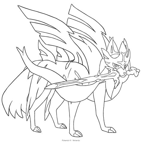 Zacian And Zamazenta Coloring Pages