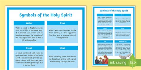 Symbols Of The Holy Spirit Poster Teacher Made Twinkl