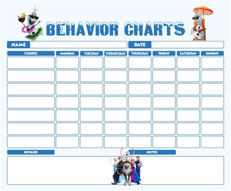 Behavior Charts Printable For Kids Chore Chart Kids Child Behavior