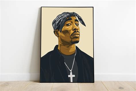 Tupac Shakur 2pac Poster Print Hip Hop Art Rap Merch Decor Etsy
