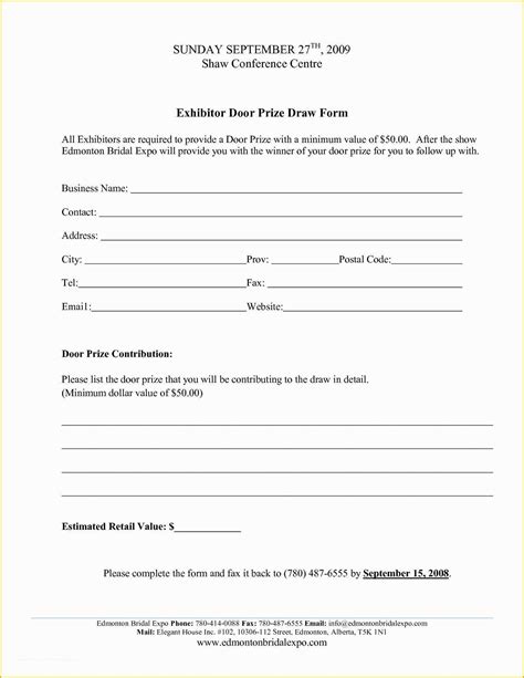 Free Printable Entry Forms Printable Templates
