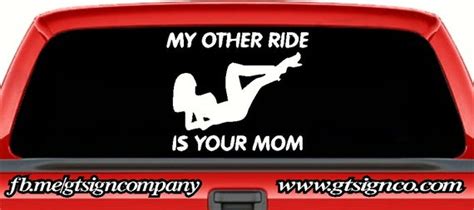 My Other Ride Is Your Mom Decal Sticker 22 Color Options Etsy