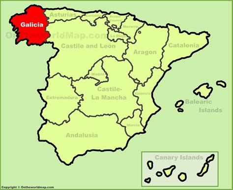 Mapa De Galicia España
