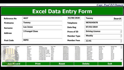 How To Create Data Entry Form With Multiple Search Function And