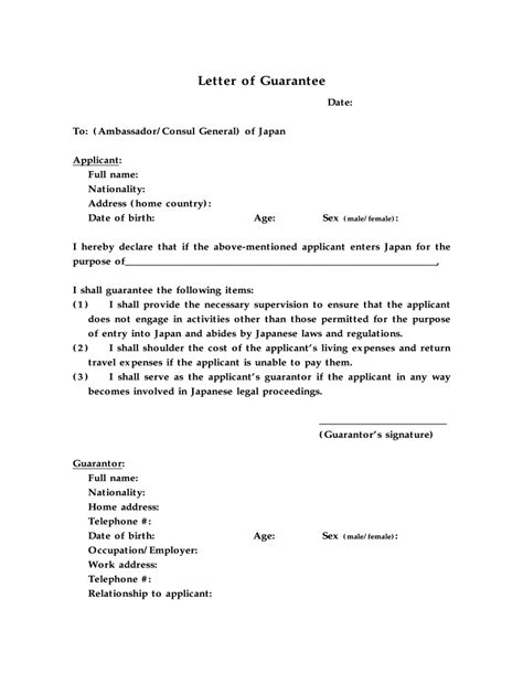 Guarantor Letter Fill Out And Sign Online Dochub