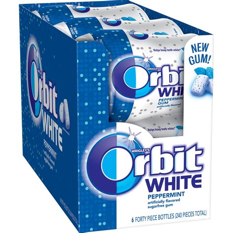 Orbit White Peppermint Soft Chew Gum 40 Pieces 6 Count