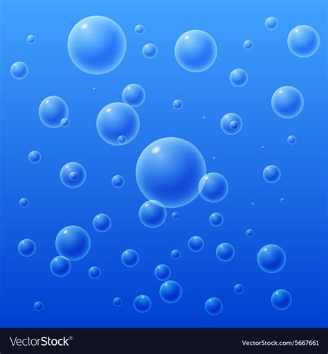 Ocean Bubbles Aqua Sea Bubbles Royalty Free Vector Image