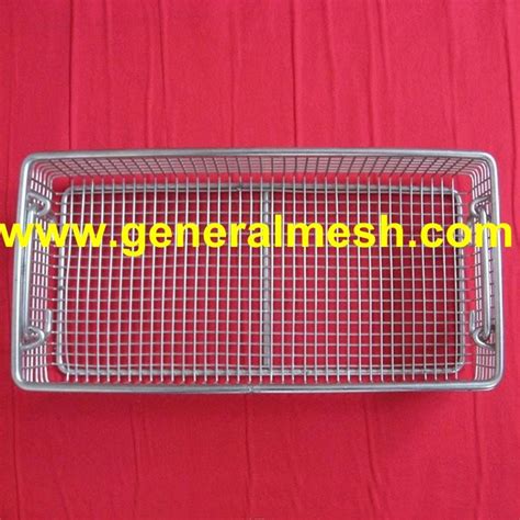 Wire Mesh Sterilization Baskets Drop Handlessterilization Baskets And