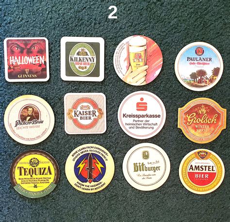 12 Qty Vintage Beer Coasters From All Over The World Etsy