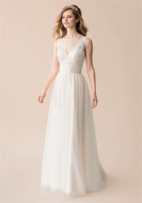 Wedding Dresses Tulle And Lace A Line Wedding Dress Moonlight