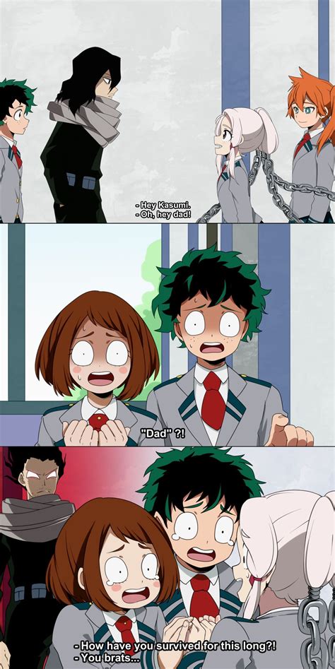 Bnha Hey Dad By Ladyriia On Deviantart Anime Funny Anime Pics