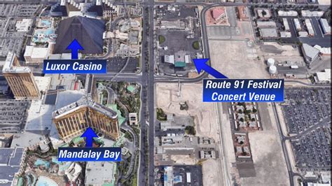 Las Vegas Mass Shooting Map Of Las Vegas Strip Shows