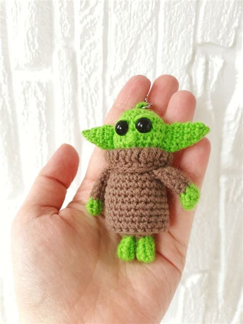 Pattern Baby Yoda Keychain Pattern Crochet Cool Keychain Etsy