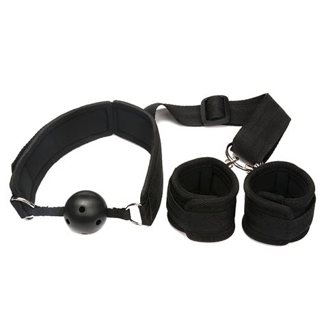 Erotic Sex Toys For Woman Couples Sexy Lingerie Handcuffs Collar With Open Mouth Gag Bondage
