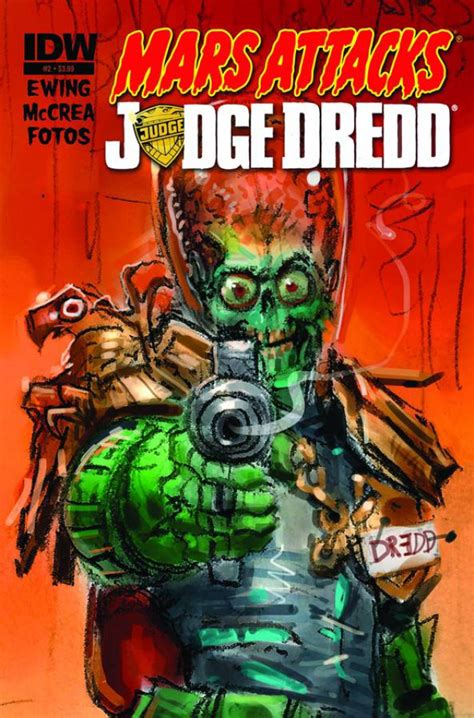 Mars Attacks Judge Dredd 2 Subscription Cover Fresh Comics