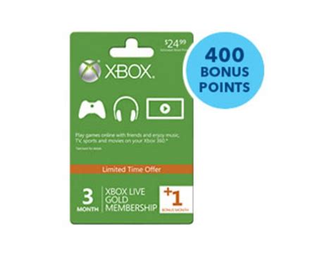 50 Off 31 Month Xbox Live Gold Membership And 400 Free Points 15