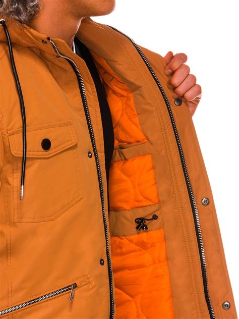 Mens Winter Parka Jacket Mustard C410 Modone Wholesale Clothing