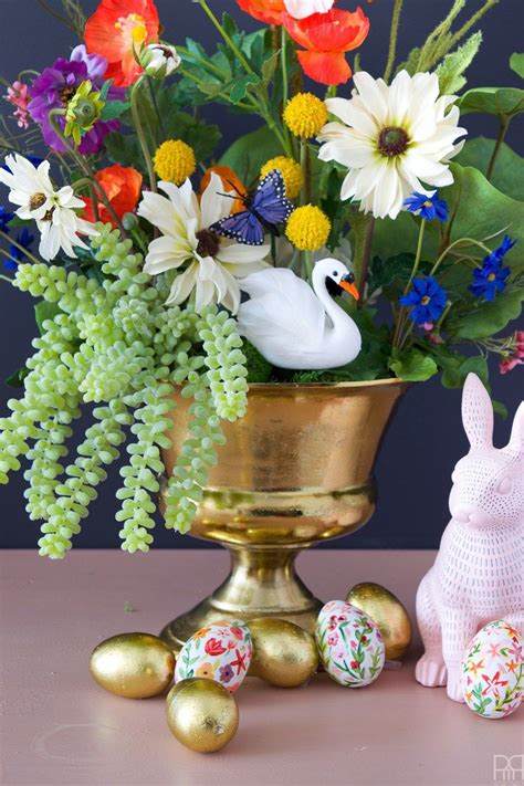Floral Easter Basket Centrepiece Easter Colors Easter Basket