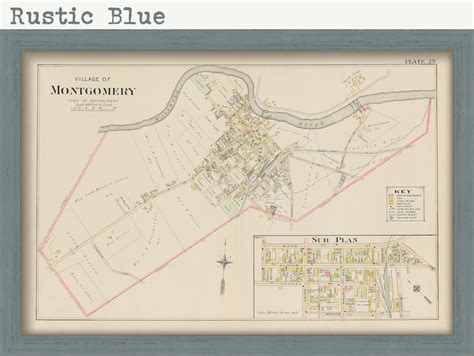 Village Of Montgomery New York 1903 Map Replica Or Genuine Etsy