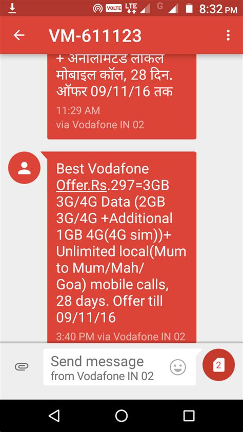 Now Vodafone Starts Offering Unlimited Voice Calling 3gb 3g4g Data At