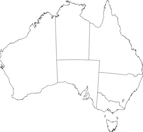 Australia Outline Map Vector Clipart Best
