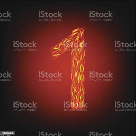 Fire Number 1 Stock Illustration Download Image Now Abstract