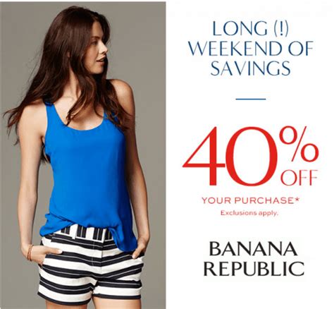 Banana Republic Long Weekend Sale: Save 40% Off Your Entire Purchase ...