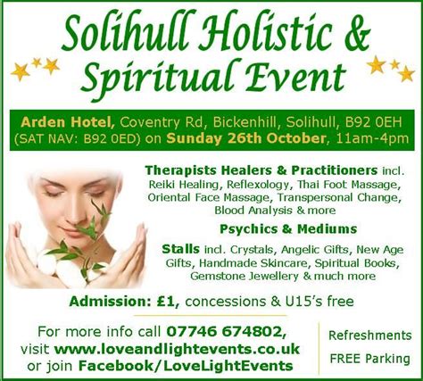 Solihull Holistic And Spiritual Event On 26th October Spiritual Event Holistic Reiki Healing