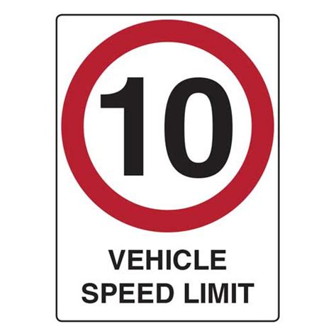 10 Mph Speed Limit Sign