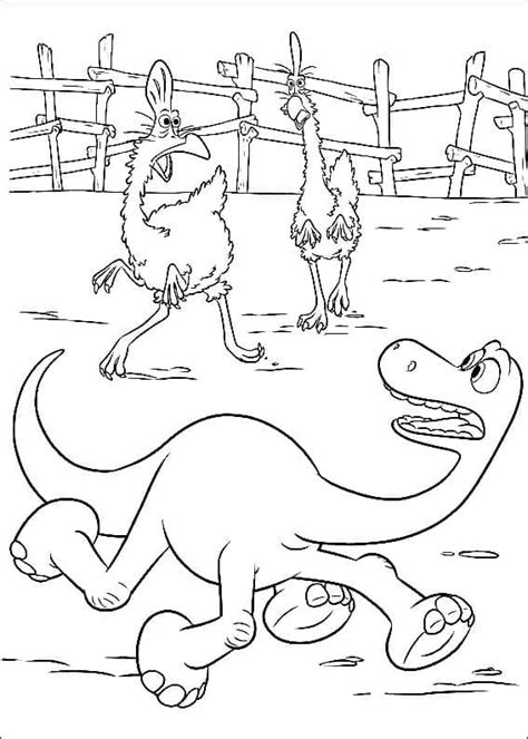 Dibujo De El Viaje De Arlo Un Gran Dinosaurio Para Colorear Dibujos