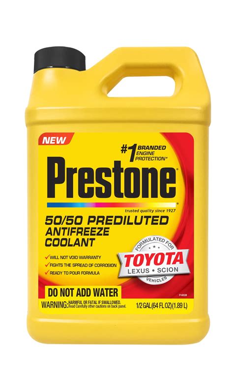 Prestone Prediluted Antifreezecoolant Formulated For Toyotalexus