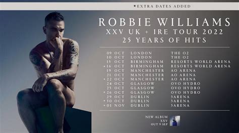 xxv tour announced robbie williams