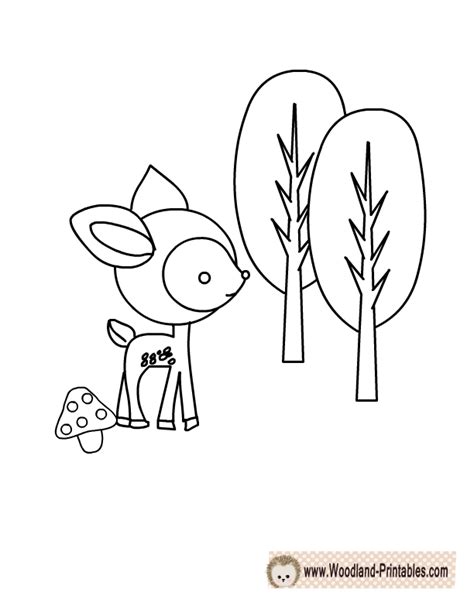 Free Printable Woodland Animals Coloring Pages Deer Coloring Pages