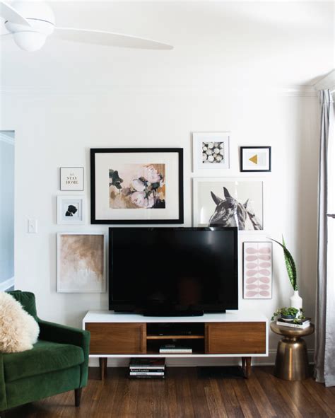 Decorating around a flat screen tv on the wall. Remodelaholic | 95 Ways to Hide or Decorate Around the TV, Electronics, and Cords
