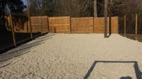 Villalobos Dog Play Yard With About 6 Inches Thick Of Pea Gravel