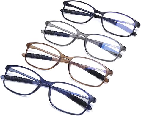 buy aqwano computer reading glasses blue light blocking tr90 unbreakable flexible lightweight