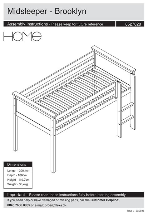 Argos Home Midsleeper Brooklyn 8527028 Assembly Instructions Manual Pdf Download Manualslib