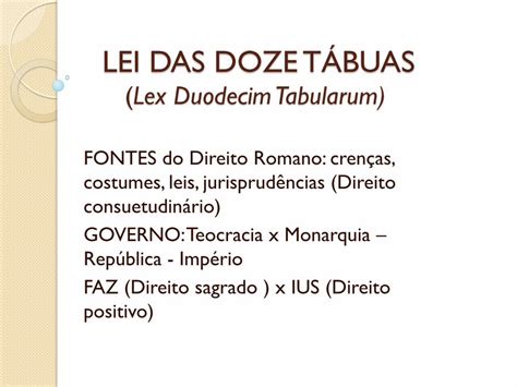Lei Das Doze Tabuas
