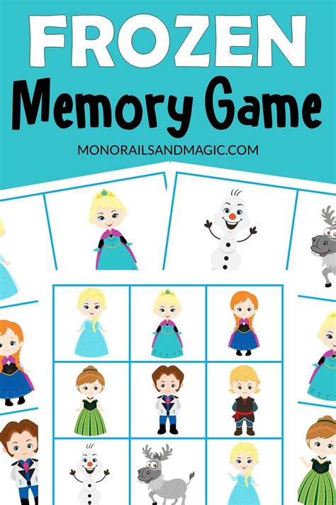 This Free Printable Frozen Memory Game For Includes 12 Images Inspired