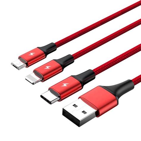 Unitek 12m Usb 3 In 1 Charge Cable Integrated Usb A To Micro B