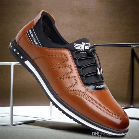New Mens Casual Shoes Fashion Young Mens Shoes Leather