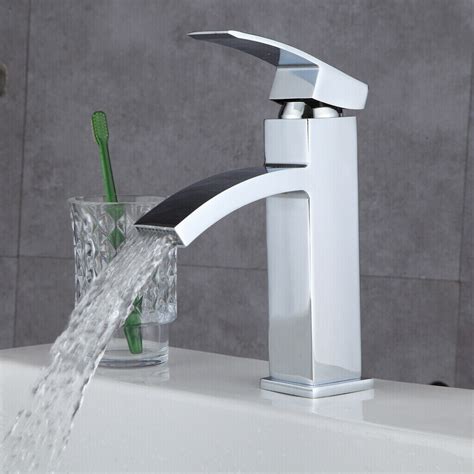 Modern Bathroom Taps Basin Sink Mono Mixer Chrome Cloakroom Tap With