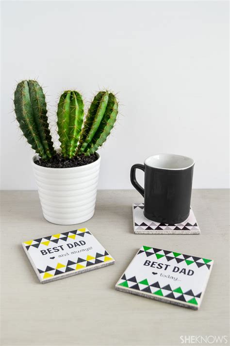 Best Dad Coasters Diy The Paper Mama