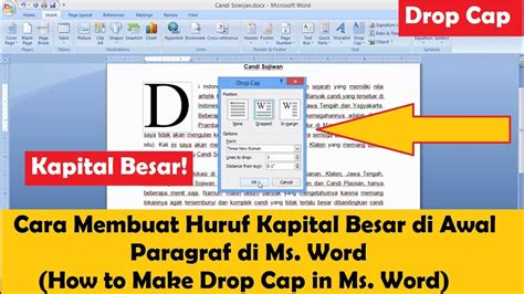 Tutorial Lengkap Cara Membuat Huruf Awal Kapital Di Word Beserta