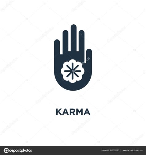 Icon Karma Symbol Karma Icon Black Filled Vector Illustration Karma