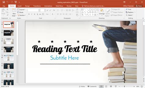 Reading Powerpoint Template Fppt