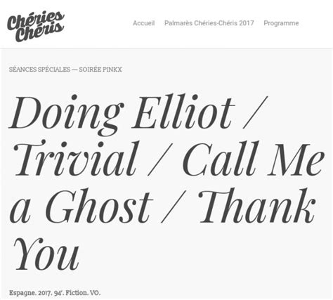 Cheries Cheris Doing Elliot Trivial Call Me A Ghost