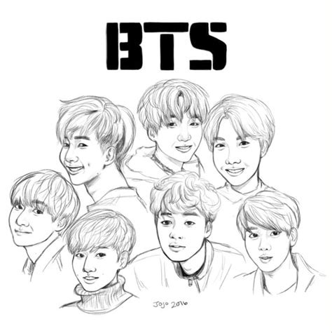 For bts art lovers, we have prepared a large collection of coloring pages. Dibujos Para Colorear Bts